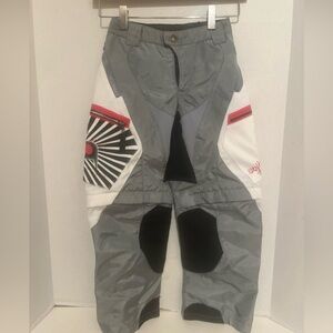 MSR Strike Force Youth Boys 24 Gray White Pants  ATV Dirtbike Motocross EUC.